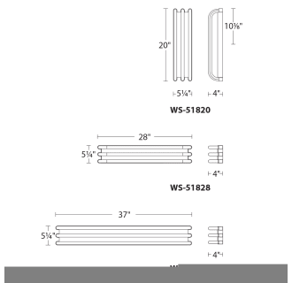 A thumbnail of the WAC Lighting WS-51828 WAC Lighting-WS-51828-Line Drawing