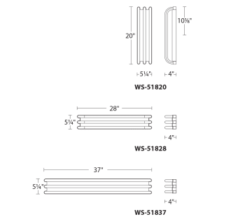 A thumbnail of the WAC Lighting WS-51837 WAC Lighting-WS-51837-Line Drawing