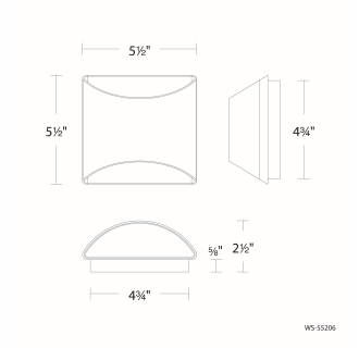 A thumbnail of the WAC Lighting WS-55206-27 Line Drawing