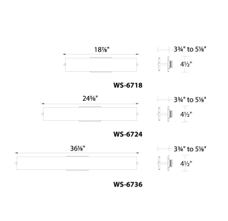 A thumbnail of the WAC Lighting WS-6724 WAC Lighting-WS-6724-Line Drawing