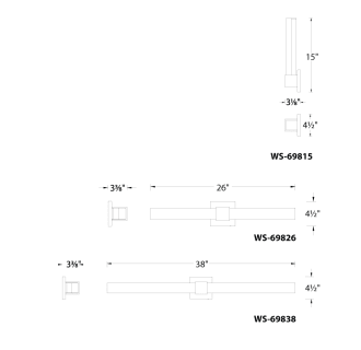 A thumbnail of the WAC Lighting WS-69838 Line Drawing