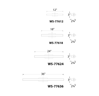 A thumbnail of the WAC Lighting WS-77612 Line Drawing