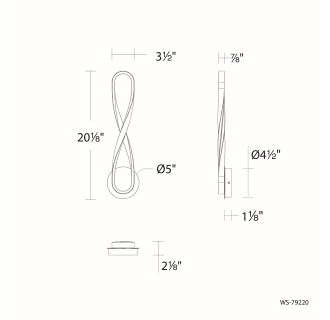 A thumbnail of the WAC Lighting WS-79220 Line Drawing