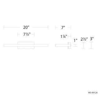 A thumbnail of the WAC Lighting WS-89120-27 Line Drawing