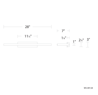 A thumbnail of the WAC Lighting WS-89128-27 Line Drawing