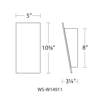 A thumbnail of the WAC Lighting WS-W14911 Line Drawing