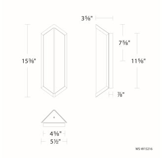 A thumbnail of the WAC Lighting WS-W15216-35 Line Drawing