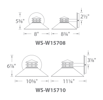 A thumbnail of the WAC Lighting WS-W15708 Line Drawing