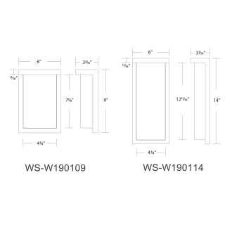 A thumbnail of the WAC Lighting WS-W190114-30 Line Drawing