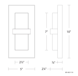 A thumbnail of the WAC Lighting WS-W21110-35 Line Drawing