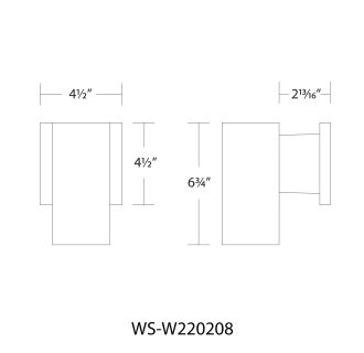 A thumbnail of the WAC Lighting WS-W220208-30 Line Drawing