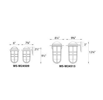 A thumbnail of the WAC Lighting WS-W24513 Line Drawing