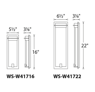 A thumbnail of the WAC Lighting WS-W41722 WAC Lighting WS-W41722
