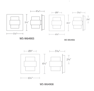 A thumbnail of the WAC Lighting WS-W64906 Line Drawing