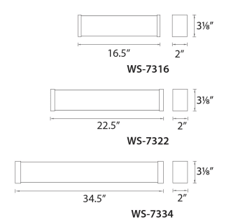 A thumbnail of the WAC Lighting WS-7322 WAC Lighting Svelte Line Drawing