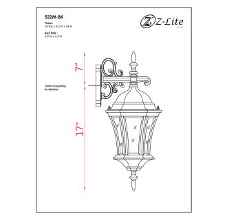 A thumbnail of the Z-Lite 522M Alternate Image