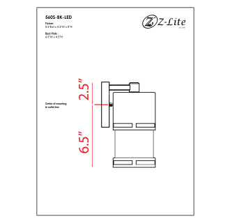 A thumbnail of the Z-Lite 560S-BK-LED Alternate Image