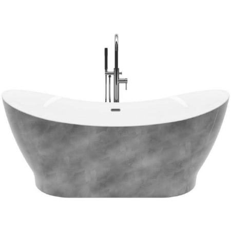 A large image of the A and E Bath and Shower Cyclone White / Silver Leafing