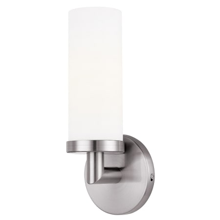 A large image of the Access Lighting 20441 Shown in Brushed Steel / Opal