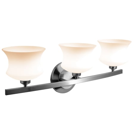 A large image of the Access Lighting 23863 Brushed Steel / Opal
