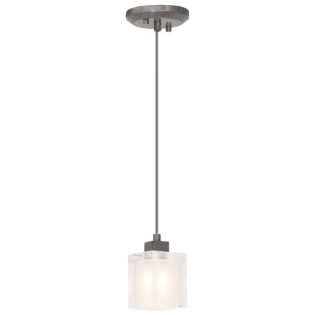 A large image of the Access Lighting 23905 Shown in Brushed Steel / Frosted / Clear