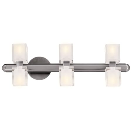 A large image of the Access Lighting 23907 Brushed Steel / Frosted / Clear