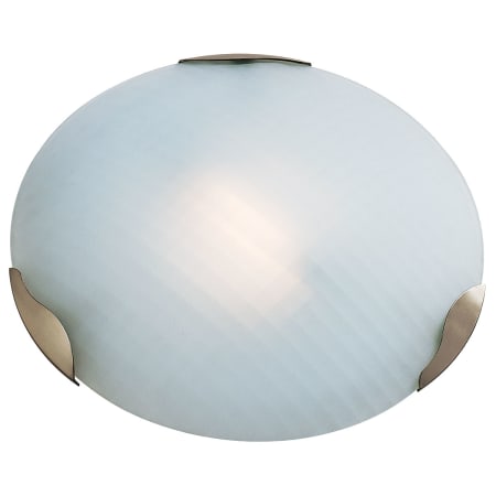 A large image of the Access Lighting 50053 Brushed Steel / Checkered Frosted