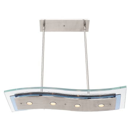A large image of the Access Lighting 50107 Shown in Brushed Steel / Clear