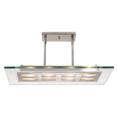 A large image of the Access Lighting 50108 Brushed Steel / Clear