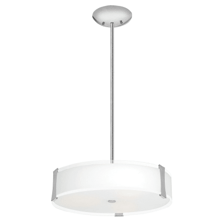 A large image of the Access Lighting 50123 Brushed Steel / Opal