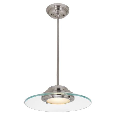 A large image of the Access Lighting 50441 Brushed Steel / Clear