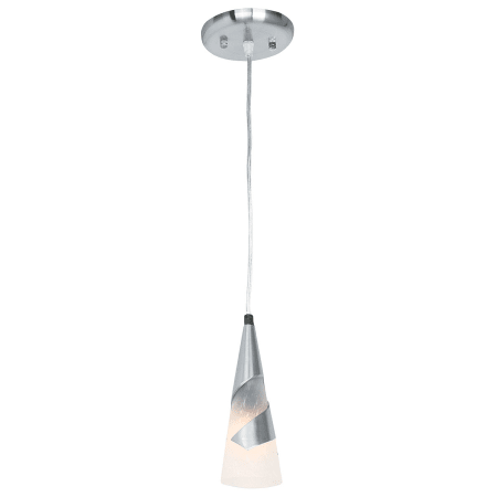 A large image of the Access Lighting 50501 Brushed Steel / Opal