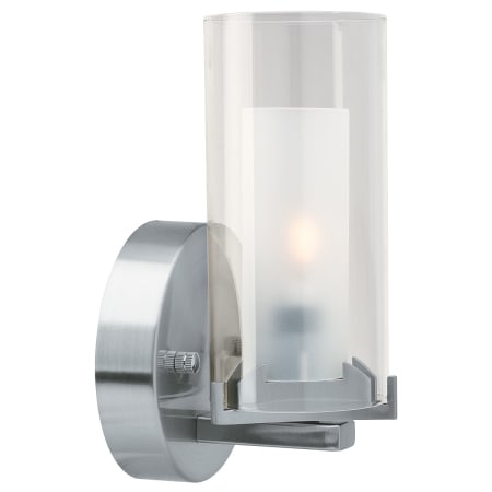 A large image of the Access Lighting 50505 Brushed Steel / Frosted / Clear