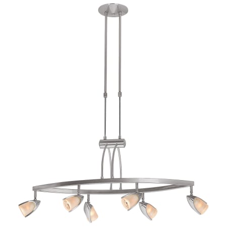 A large image of the Access Lighting 52036 Brushed Steel / Opal