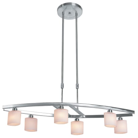 A large image of the Access Lighting 52040 Shown in Brushed Steel / Opal