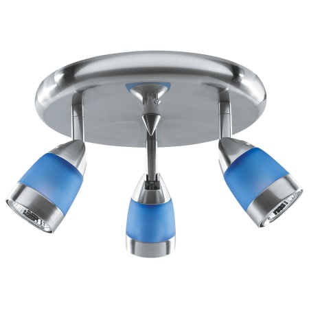 A large image of the Access Lighting 52106 Brushed Steel / Blue