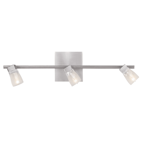 A large image of the Access Lighting 52142 Brushed Steel / Frosted / Clear