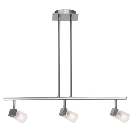 A large image of the Access Lighting 52143 Brushed Steel / Frosted / Clear