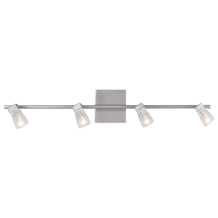 A large image of the Access Lighting 52144 Brushed Steel / Frosted / Clear