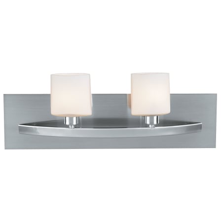 A large image of the Access Lighting 53302 Brushed Steel / Opal