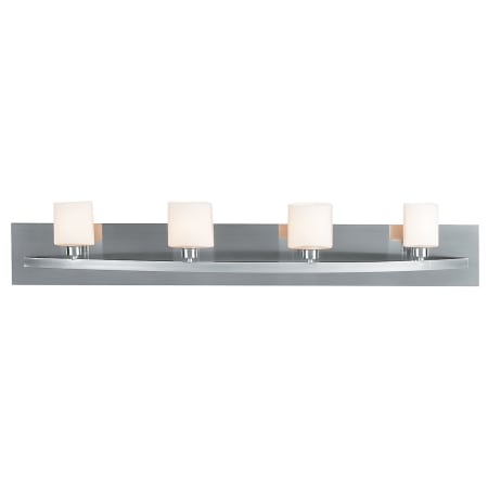 A large image of the Access Lighting 53304 Shown in Brushed Steel / Opal