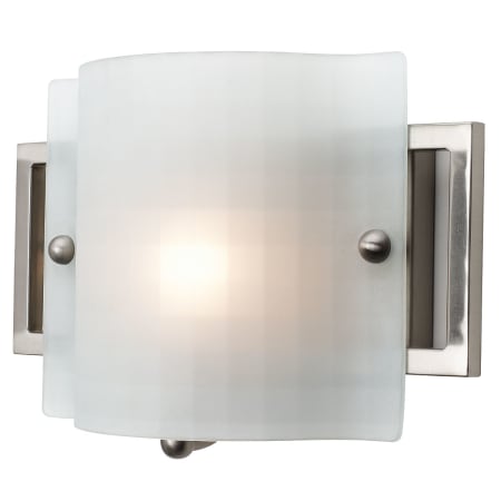 A large image of the Access Lighting 53311 Brushed Steel / Checkered Frosted