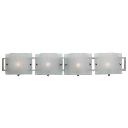 A large image of the Access Lighting 53314 Brushed Steel / Checkered Frosted