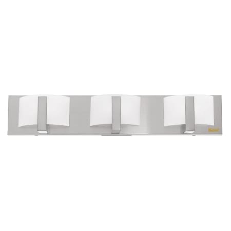 A large image of the Access Lighting 62033 Brushed Steel / Opal