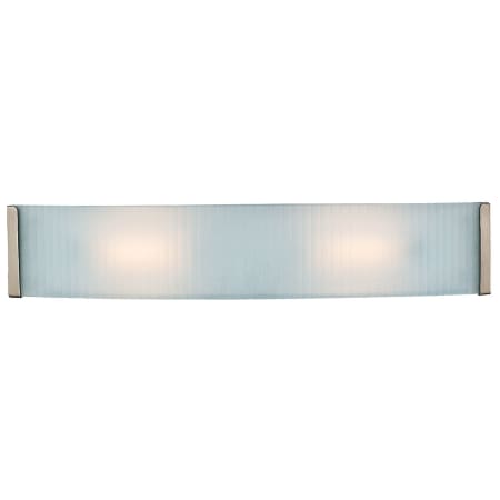 A large image of the Access Lighting 62042 Shown in Brushed Steel / Checkered Frosted