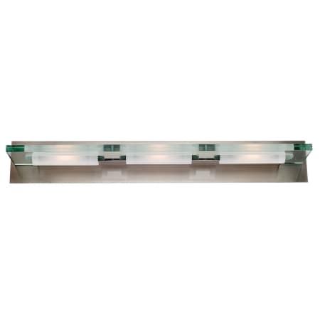 A large image of the Access Lighting 62093 Shown in Brushed Steel / Clear