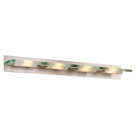 A large image of the Access Lighting 62099 Shown in Brushed Steel / Clear