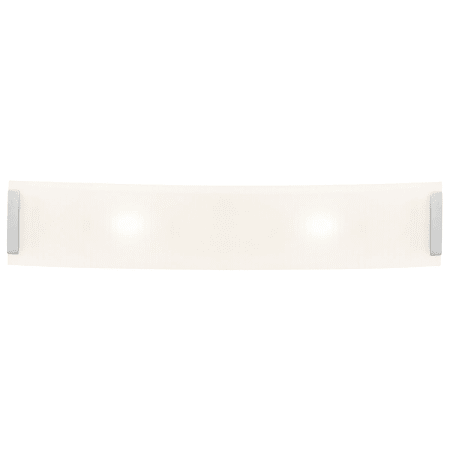 A large image of the Access Lighting 62233 Brushed Steel / Line Frosted