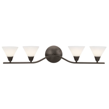A large image of the Access Lighting 63704 Shown in Oil Rubbed Bronze / Amber