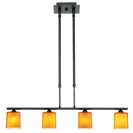 A large image of the Access Lighting 64014 Brushed Steel / Amber